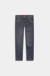 Boys Gray Slim Fit Pant